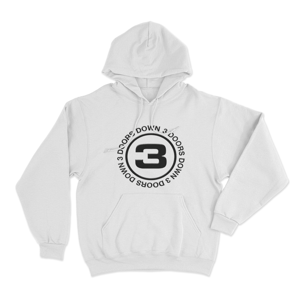 Circular Band Logo Hoodie White Circular Band Logo Hoodie White 1