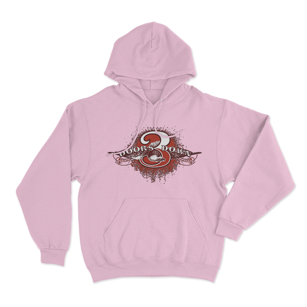 Red Grunge Number Hoodie Pink Red Grunge Number Hoodie Pink 1