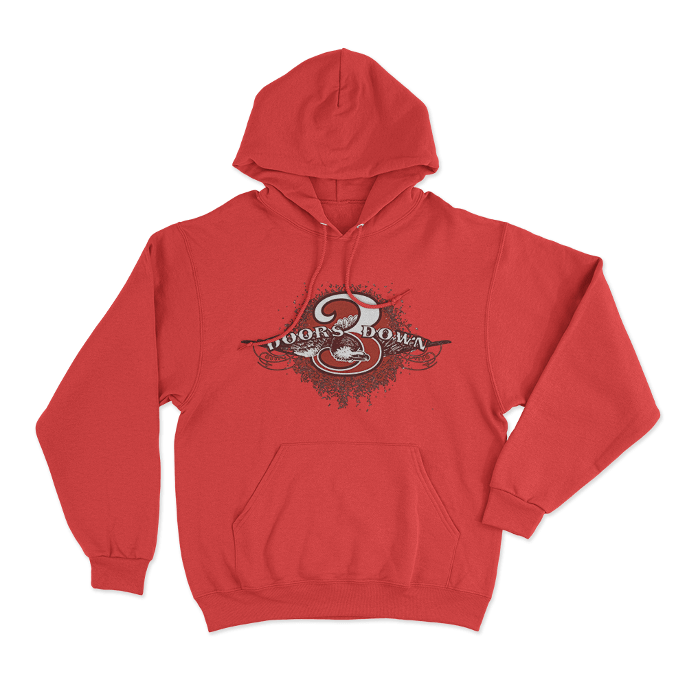 Red Grunge Number Hoodie Red Red Grunge Number Hoodie Red 1