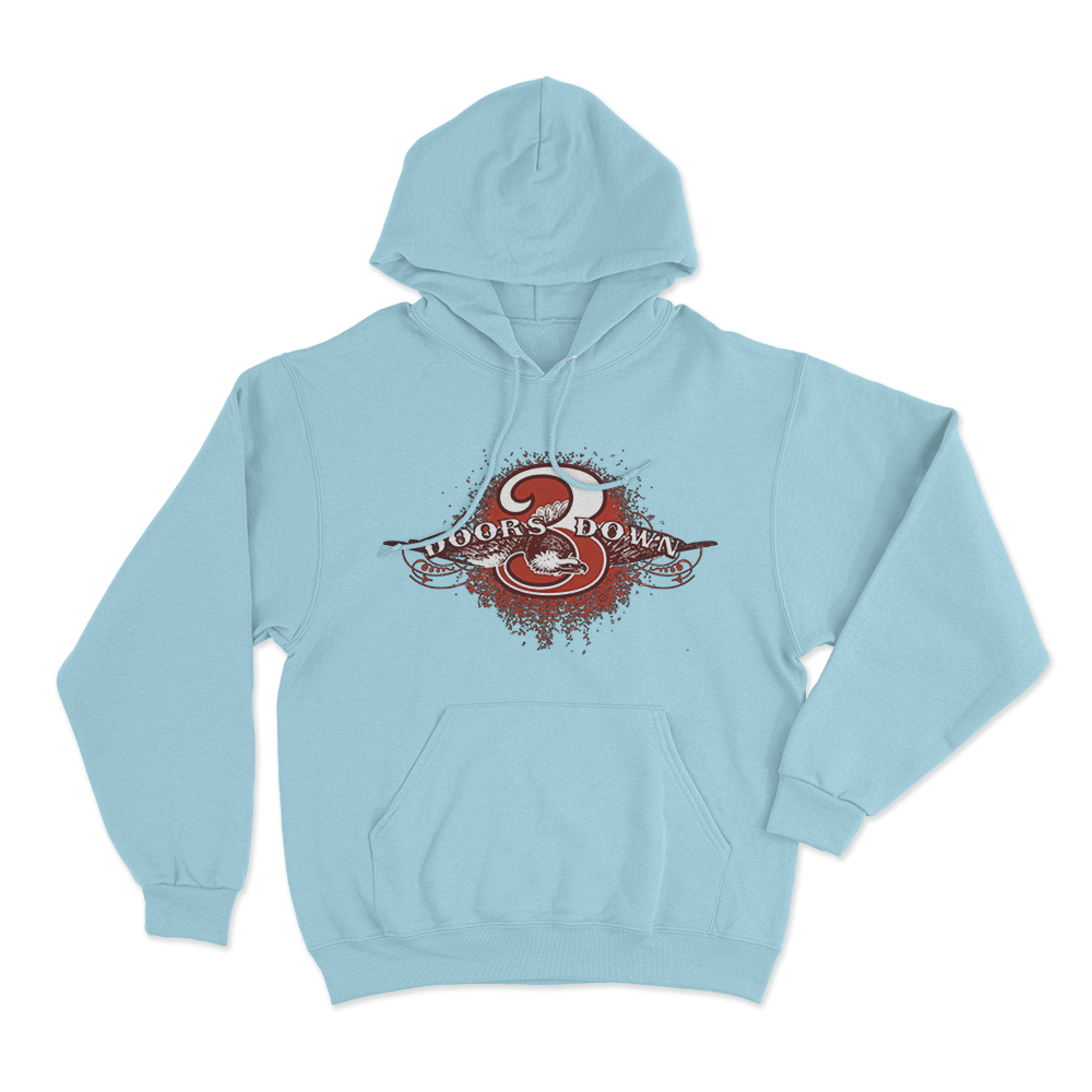Red Grunge Number Hoodie Sky Blue Red Grunge Number Hoodie Sky Blue 1