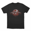 Red Grunge Number T Shirt Black