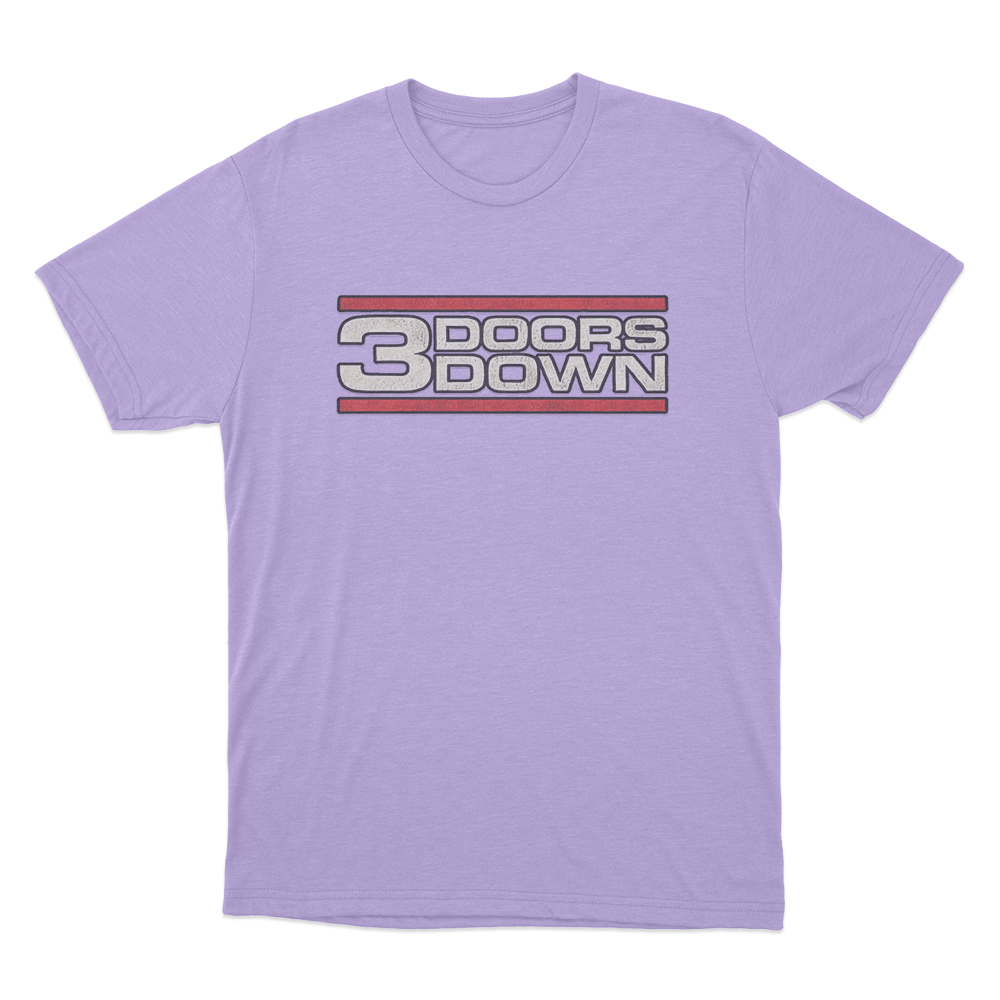 Retro Striped Logo T Shirt Purple Retro Striped Logo T Shirt Purple