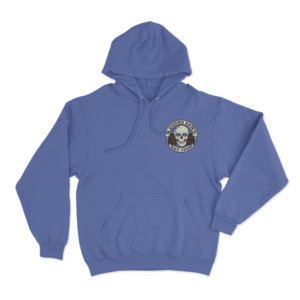Skull And Roses Hoodie Blue