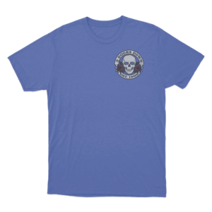 Skull And Roses T Shirt Blue