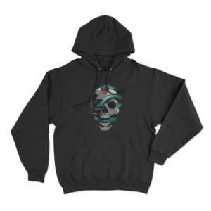 Skull And Snake Hoodie Black