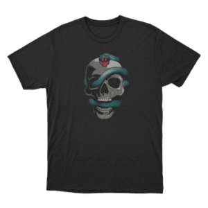 Skull And Snake T Shirt Black