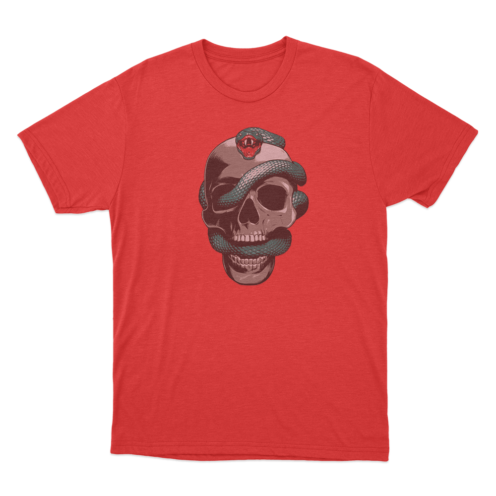 Skull And Snake T Shirt Red Skull And Snake T Shirt Red