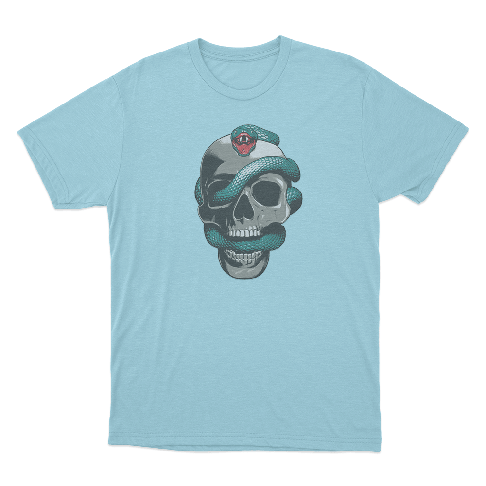 Skull And Snake T Shirt Sky Blue Skull And Snake T Shirt Sky Blue