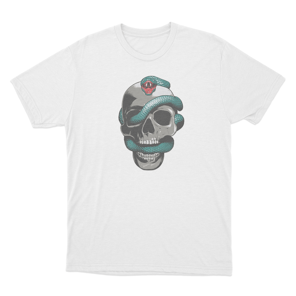 Skull And Snake T Shirt White Skull And Snake T Shirt White