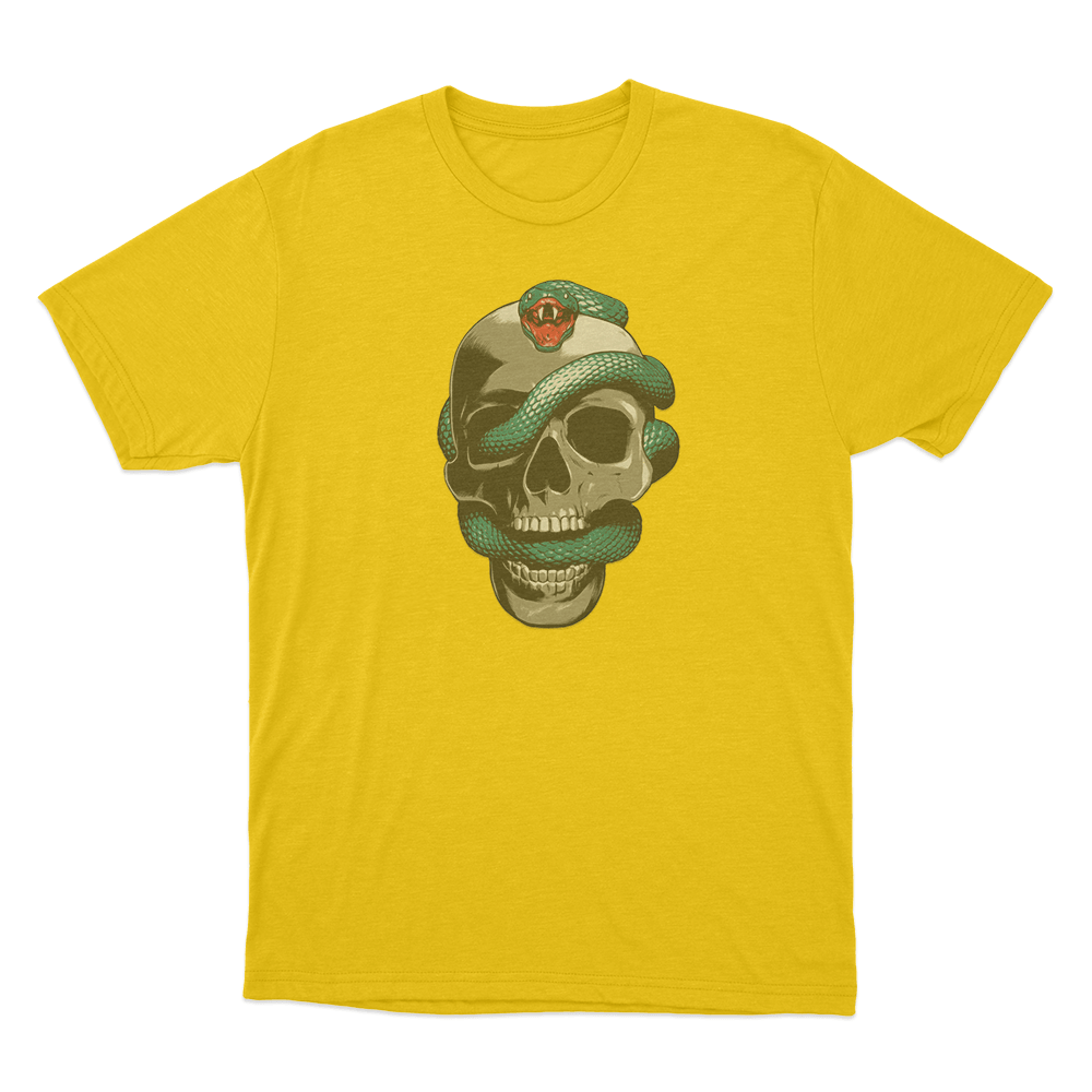 Skull And Snake T Shirt Yellow Skull And Snake T Shirt Yellow