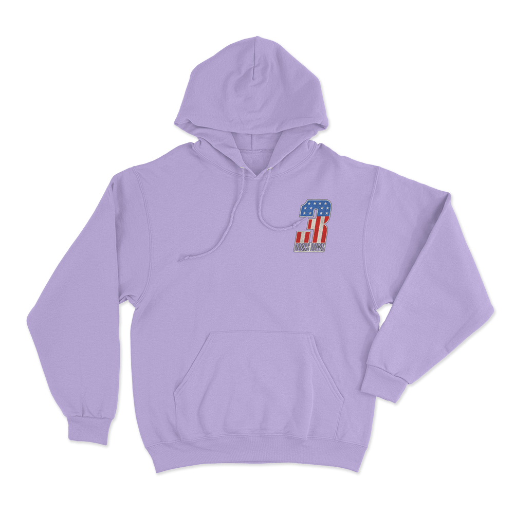 USA Flag Number Hoodie Purple USA Flag Number Hoodie Purple