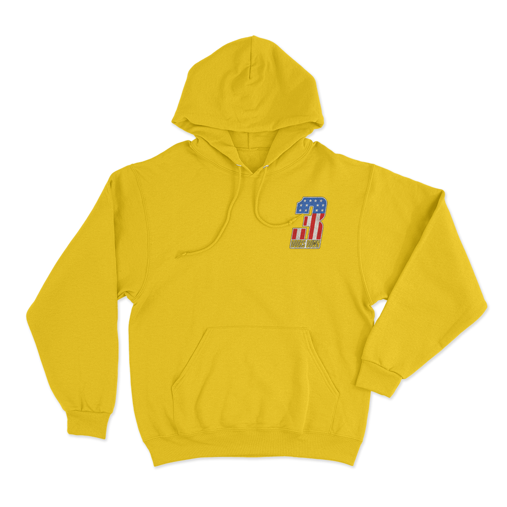USA Flag Number Hoodie Yellow USA Flag Number Hoodie Yellow