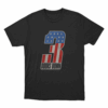 USA Flag Number T Shirt Black