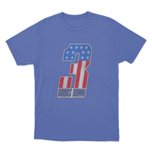 USA Flag Number T Shirt Blue