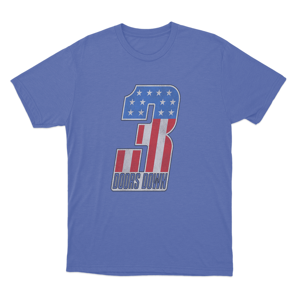 USA Flag Number T Shirt Blue USA Flag Number T Shirt Blue