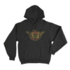 Winged Band Logo Hoodie Black
